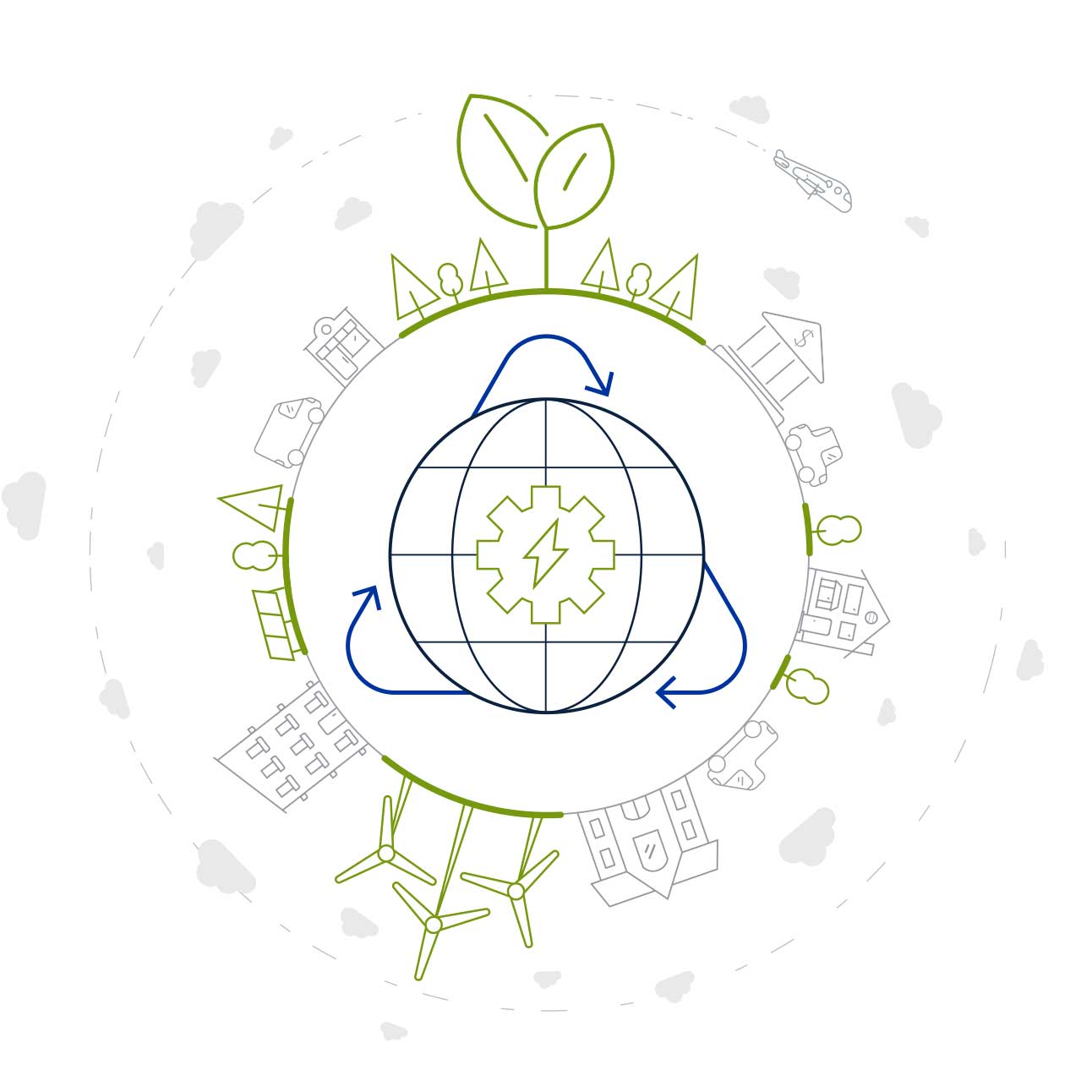 Environmental globe graphic